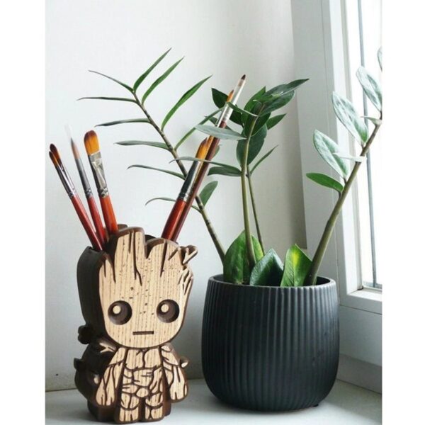 Baby groot pencil holder free laser cut file