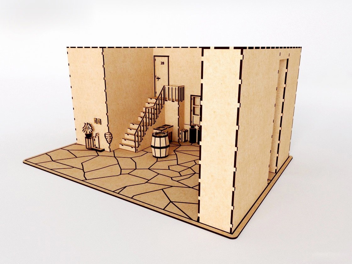 Home interior laser cut another view