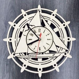 Clock in a marine style free laser cut file
