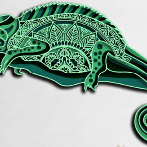 Chameleon multilayer cut file 3D mandala