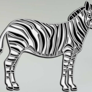 Zebra free multilayer cut file 3D mandala