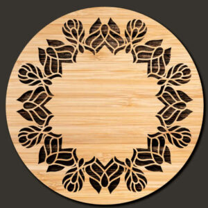 Mandala wooden coaster