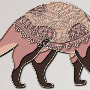 Aardvark multilayer cut file 3D mandala