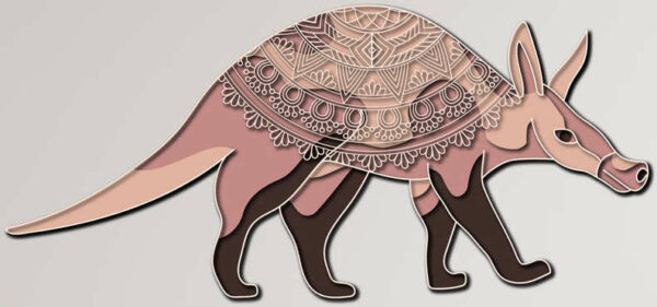 Aardvark multilayer cut file 3D mandala