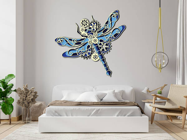 Dragonfly creative multilayer 3d cut file