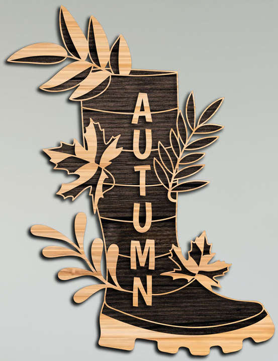 Autumn Shoes multilayer 3d cut file