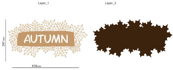Autumn leaves multilayer 3d cut file layers
