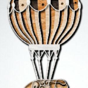 Hot Air Balloon with Elephant multilayer 3D Cut