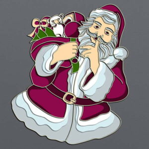Santa claus with gifts multilayer 3d cut file