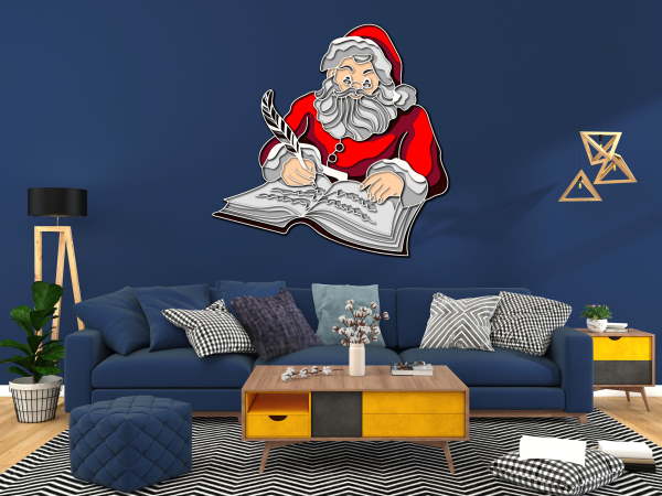 Santa claus is writing you a wonderful letter! Santa claus writing multilayer 3d cut file