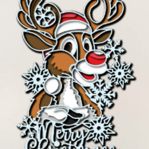 Rudolph the Red-Nosed Reindeer multilayer 3D Cut