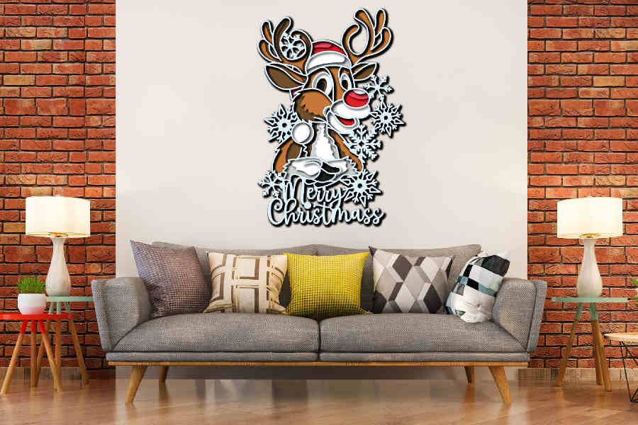 Rudolph the Red-Nosed Reindeer multilayer 3D Cut Interior