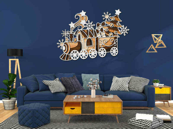 Train with Christmas Goodies multilayer 3D Cut Interior